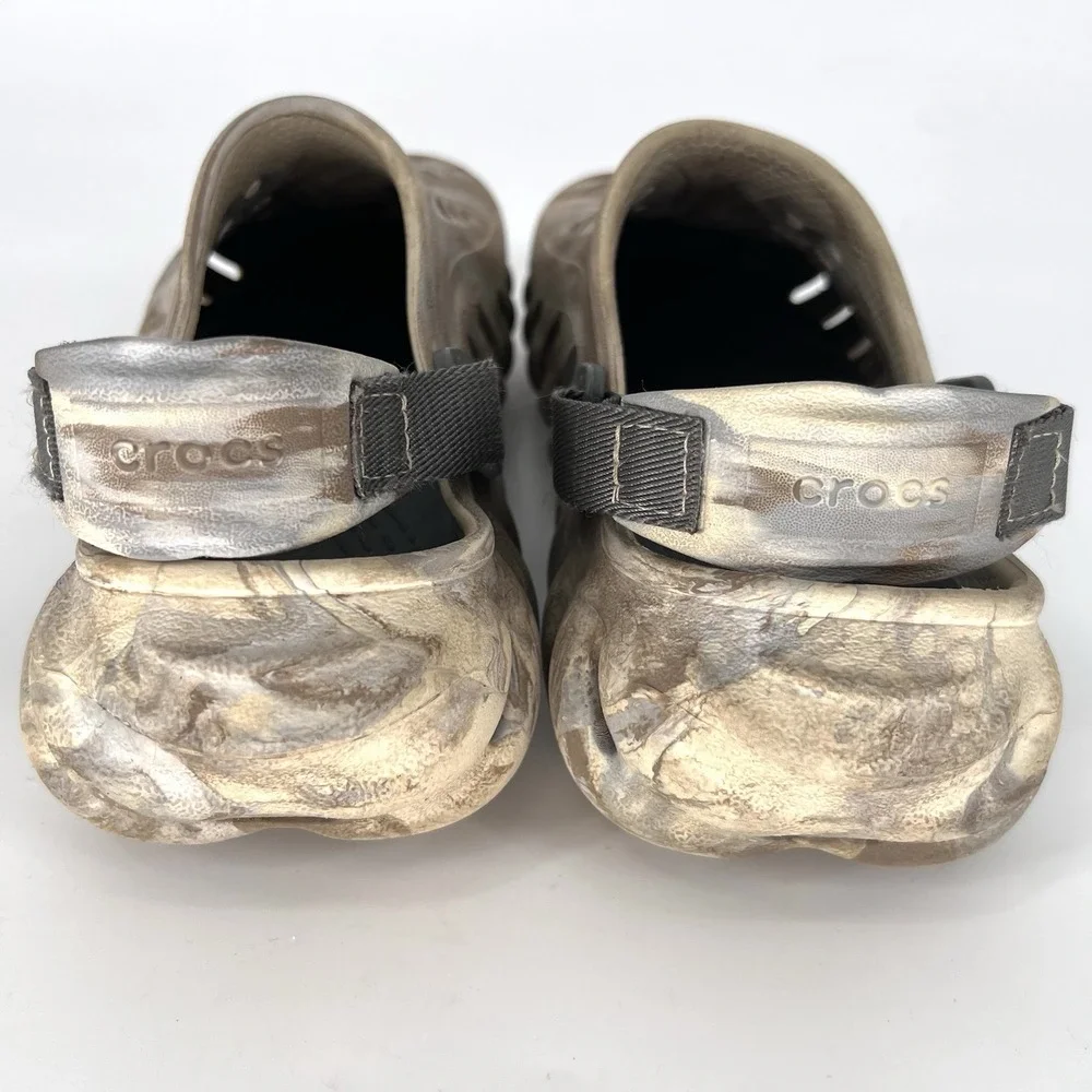 CROCS ECHO MARBLED CLOG | Gray/Brown| US J5 | GREAT CONDITION